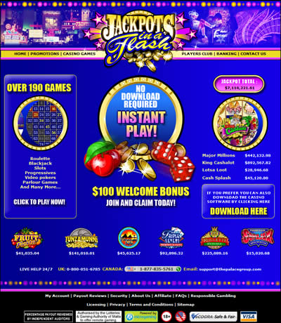 Jacpots in a Flash Casino